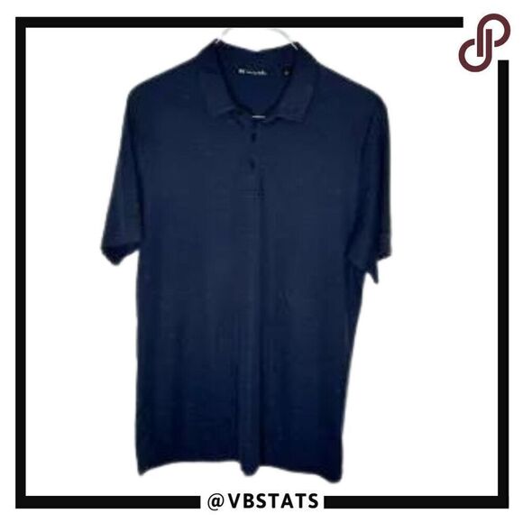 Travis Mathew Large Deep Navy Dot Design Polo in Size Large - Picture 1 of 8